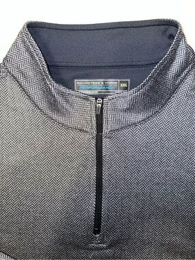 Roundtree & Yorke Men’s 2XL Heathered Black and Gray 1/4 Zip Pullover Shirt